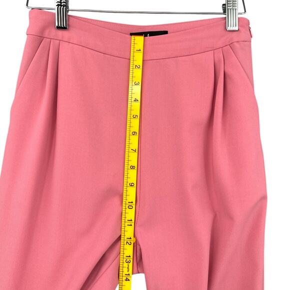 Lulus Pink Pleated Front High Waist Slim Leg Womens Career Corpcore Pants Small - Picture 6 of 7